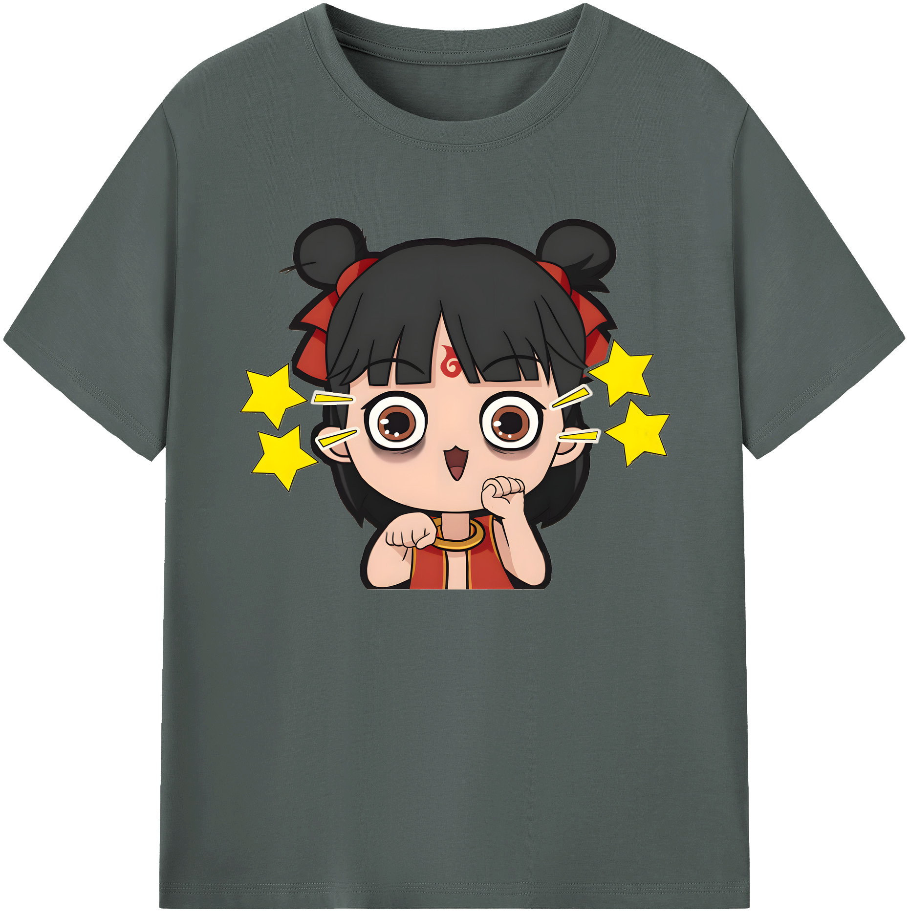 （画像用） Ne Zha 2 ナタ 魔童の大暴れ 綿100％ メンズ半袖Tシャツ｜肌触りやわらか＆通気性